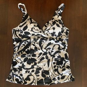 Black & White Tankini Top- 36 B/C